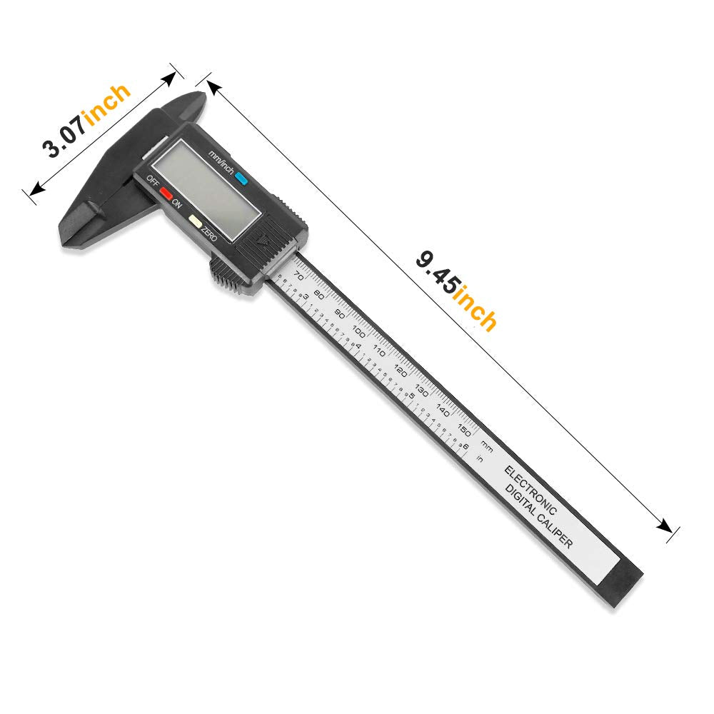 Digitaler Messschieber 0–150 mm mit LCD-Display – Zoll- und Millimeteranzeige